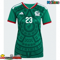 Camisa de Futebol México Jesus Gallardo #23 Equipamento Principal Mulheres Mundo 2026 Manga Curta